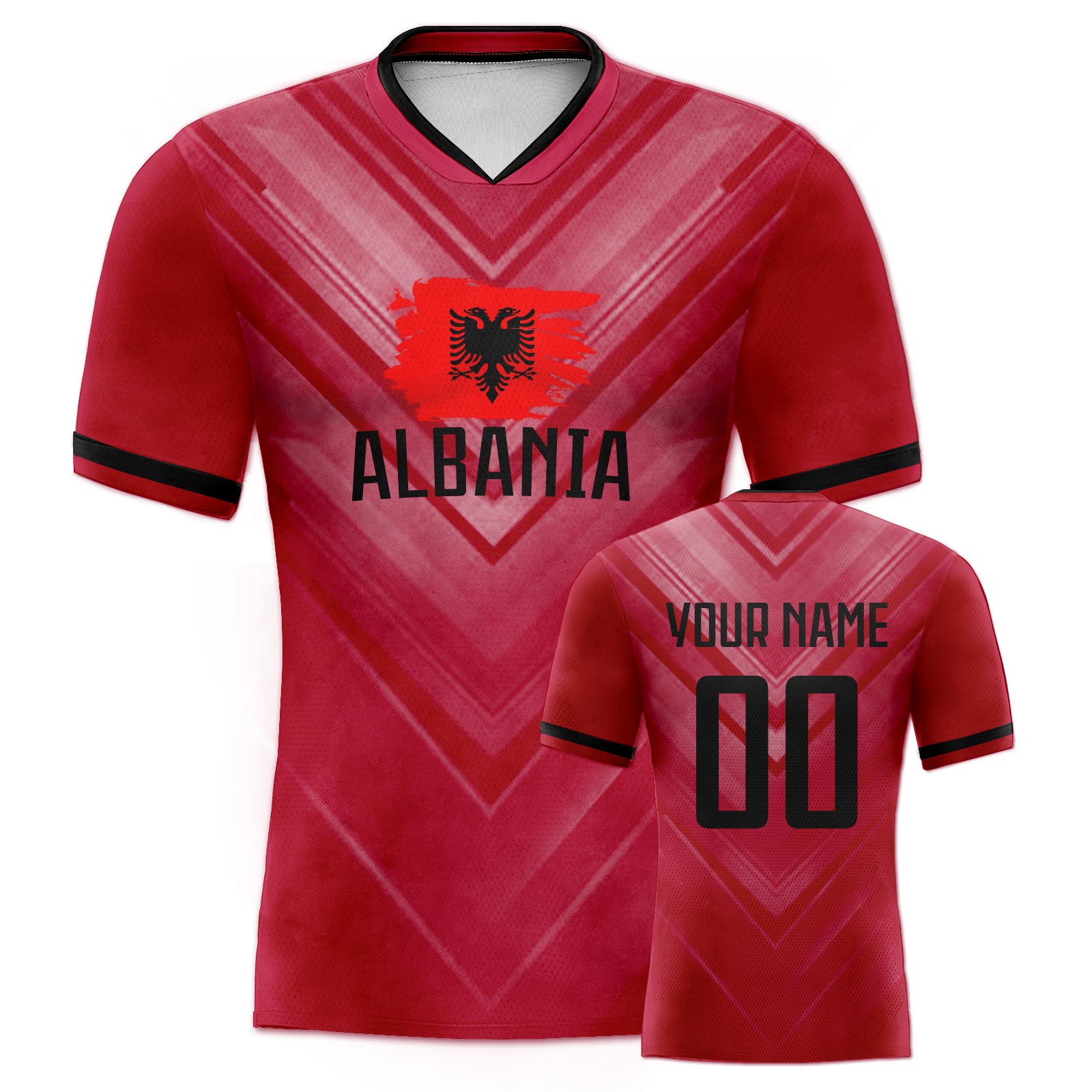 Custom Red White Mesh Football Jersey | Personalized Authentic Team Style Shirt