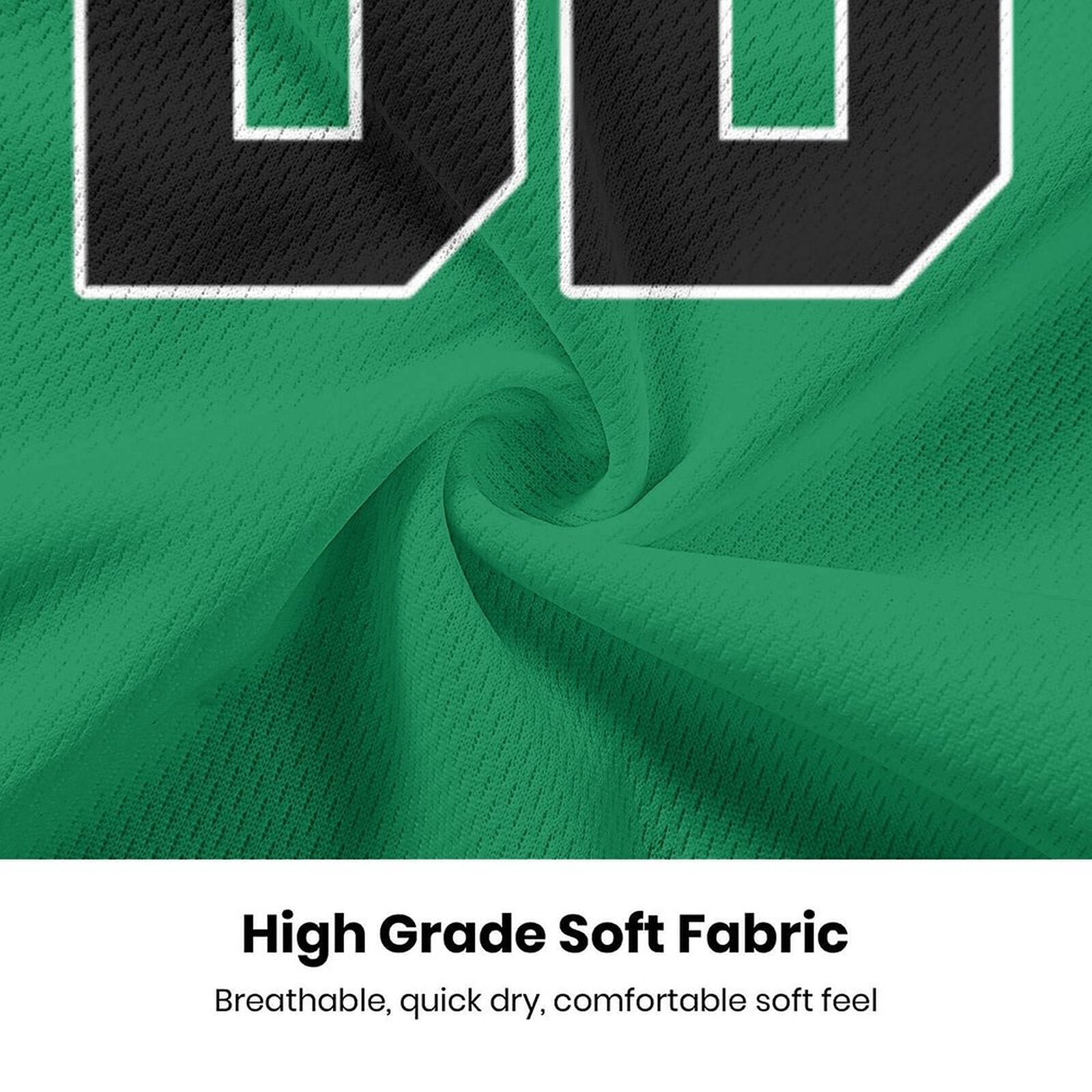 Custom Kelly Green Black-White Baseball Jersey | Personalized Name & Number Shirt