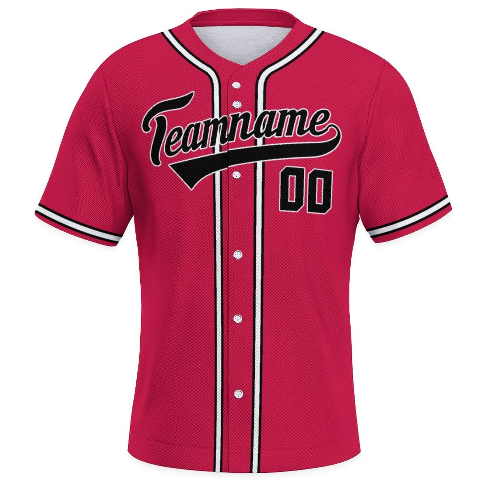 Custom Red Black-White Baseball Jersey | Personalized Authentic Team Style Shirt