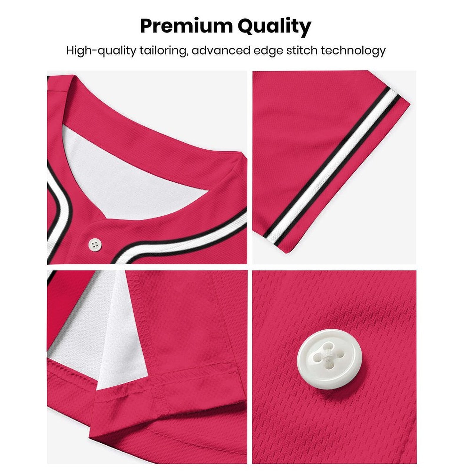 Custom Red Black-White Baseball Jersey | Personalized Authentic Team Style Shirt