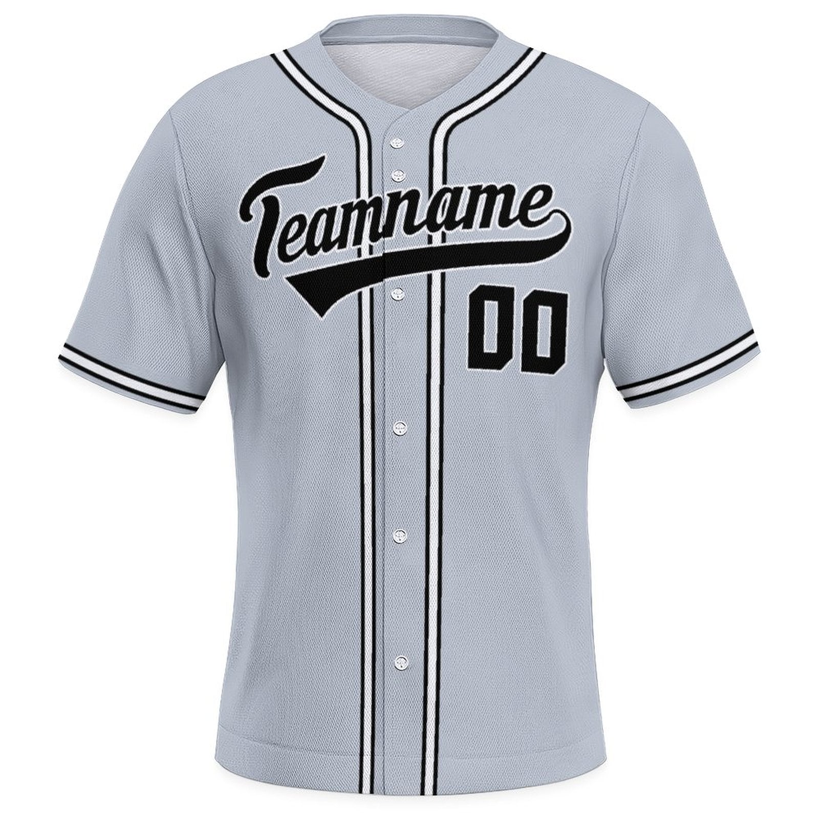 Custom Gray Black-White Baseball Jersey | Name and Number Personalization for Team Practice