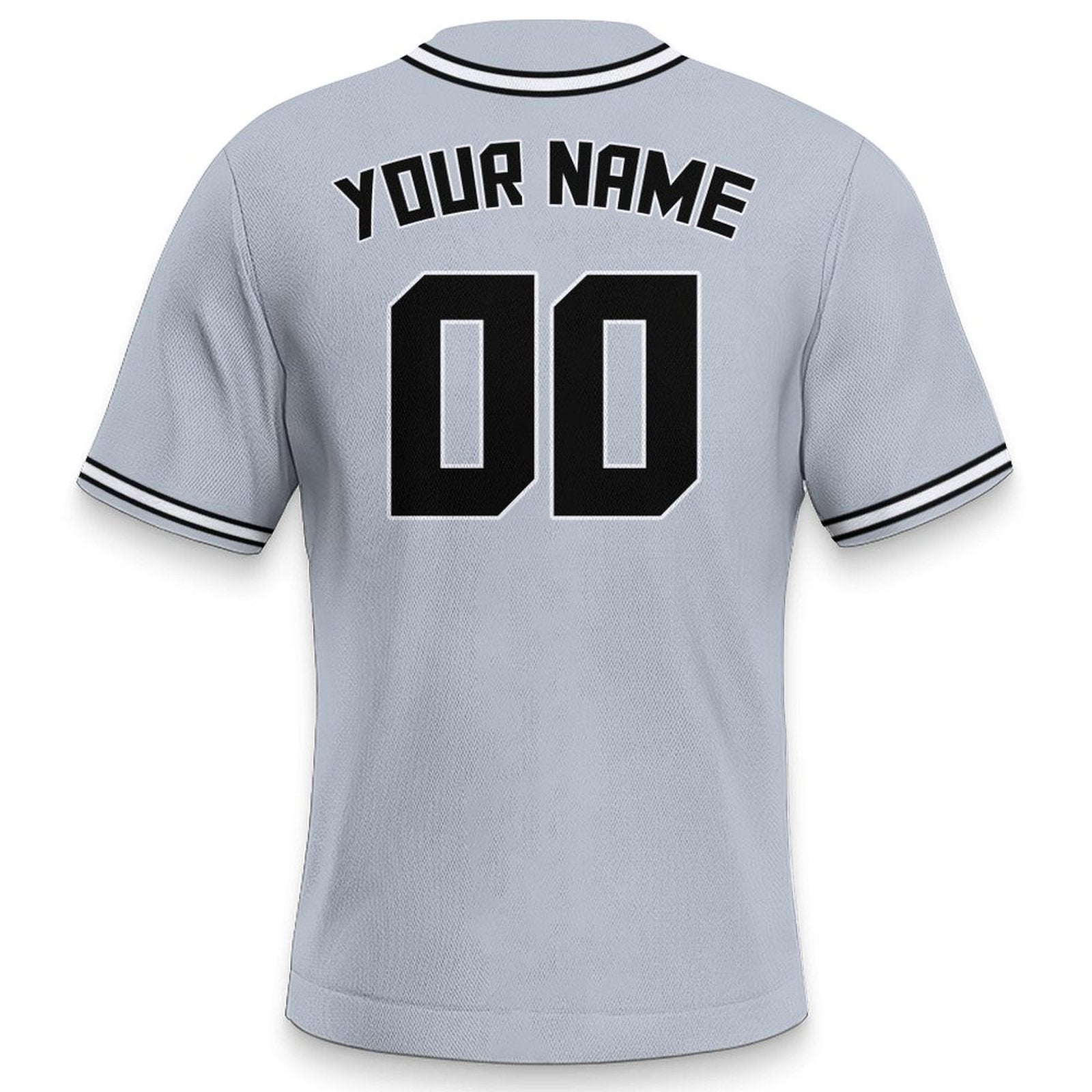 Custom Gray Black-White Baseball Jersey | Name and Number Personalization for Team Practice
