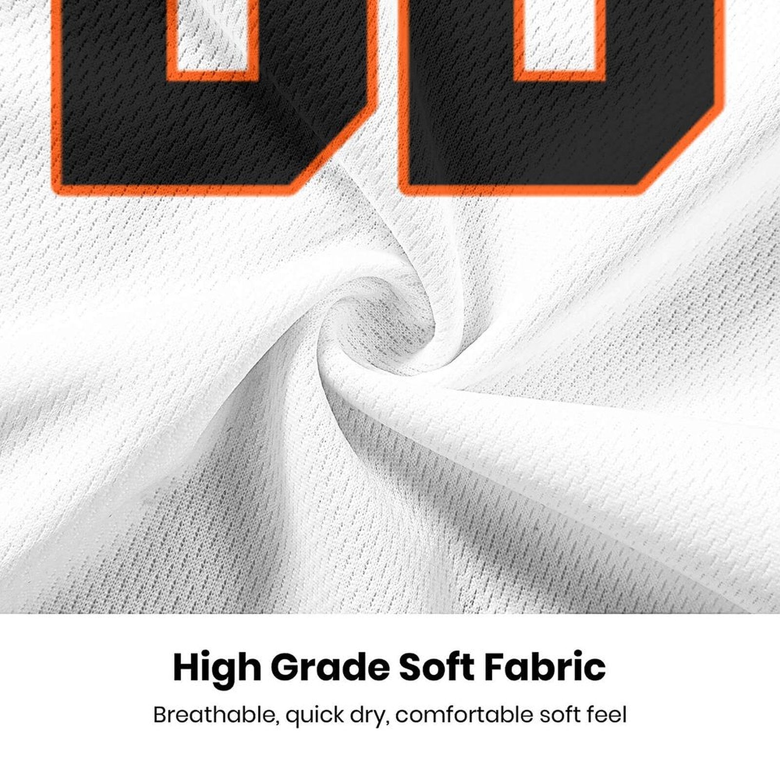 Personal-Use Baseball Jersey | White Black-Orange Custom TextName and Number Option