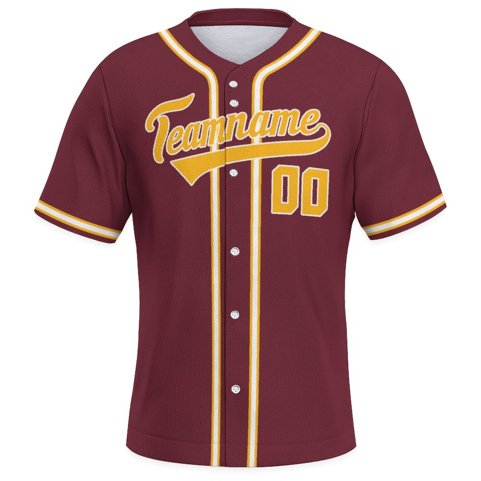 Custom Red & White Gold Baseball Jersey | Perfect for Training and Team Play