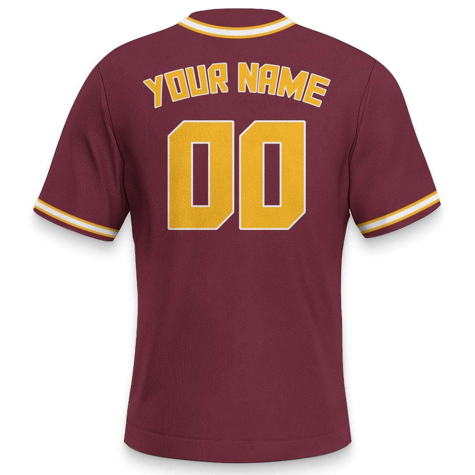 Custom Red & White Gold Baseball Jersey | Perfect for Training and Team Play