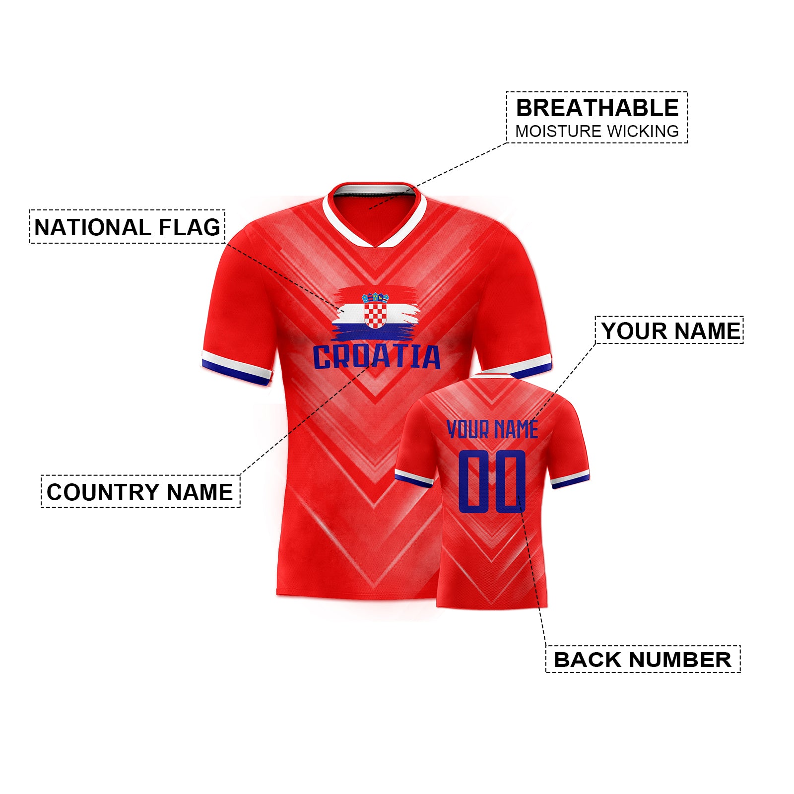 Personal-Use Football Jersey | Custom Text Name and Number Option