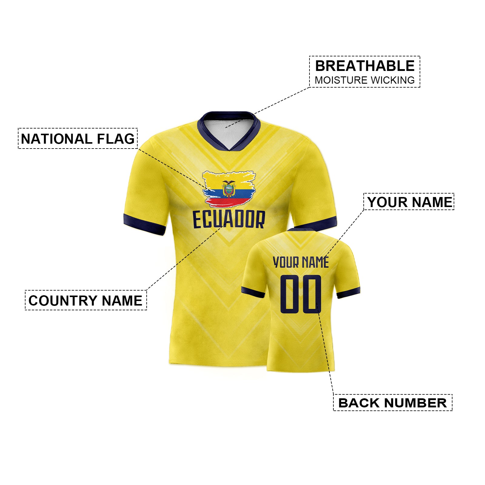 Custom Name Football Jersey | Made for Training and Group Play