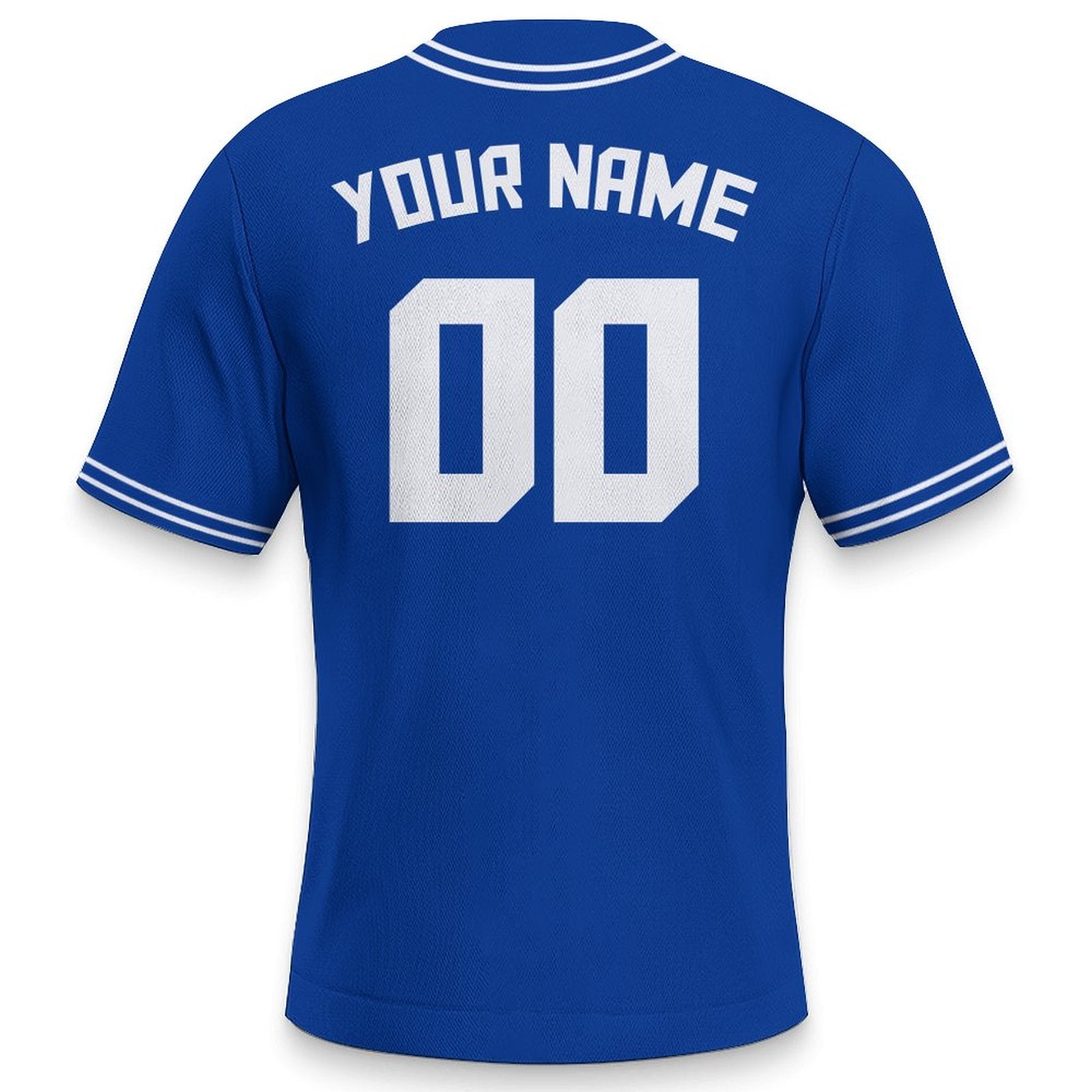 Custom Baseball Jersey with Name & Number | Royal White Breathable Team Shirt