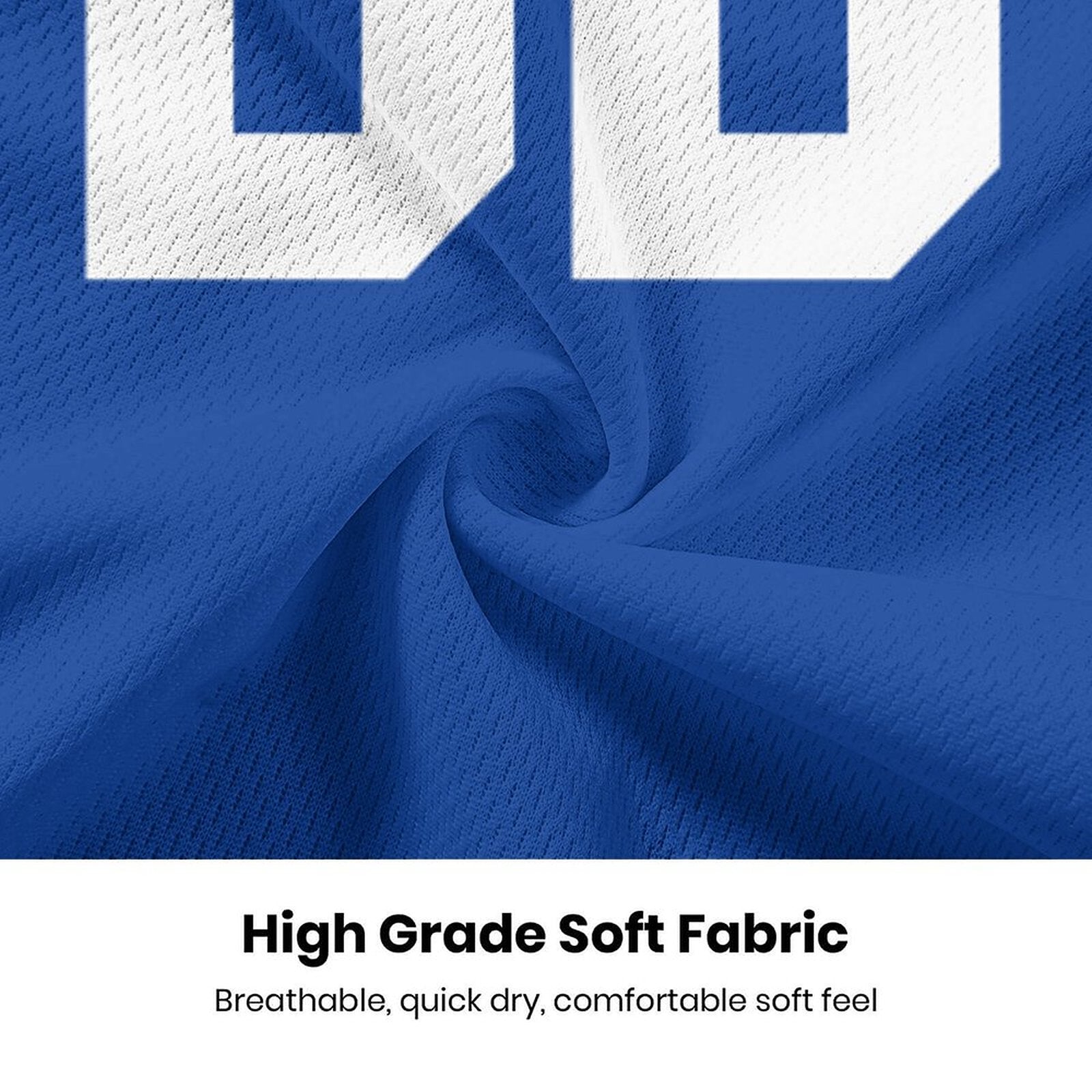 Custom Baseball Jersey with Name & Number | Royal White Breathable Team Shirt