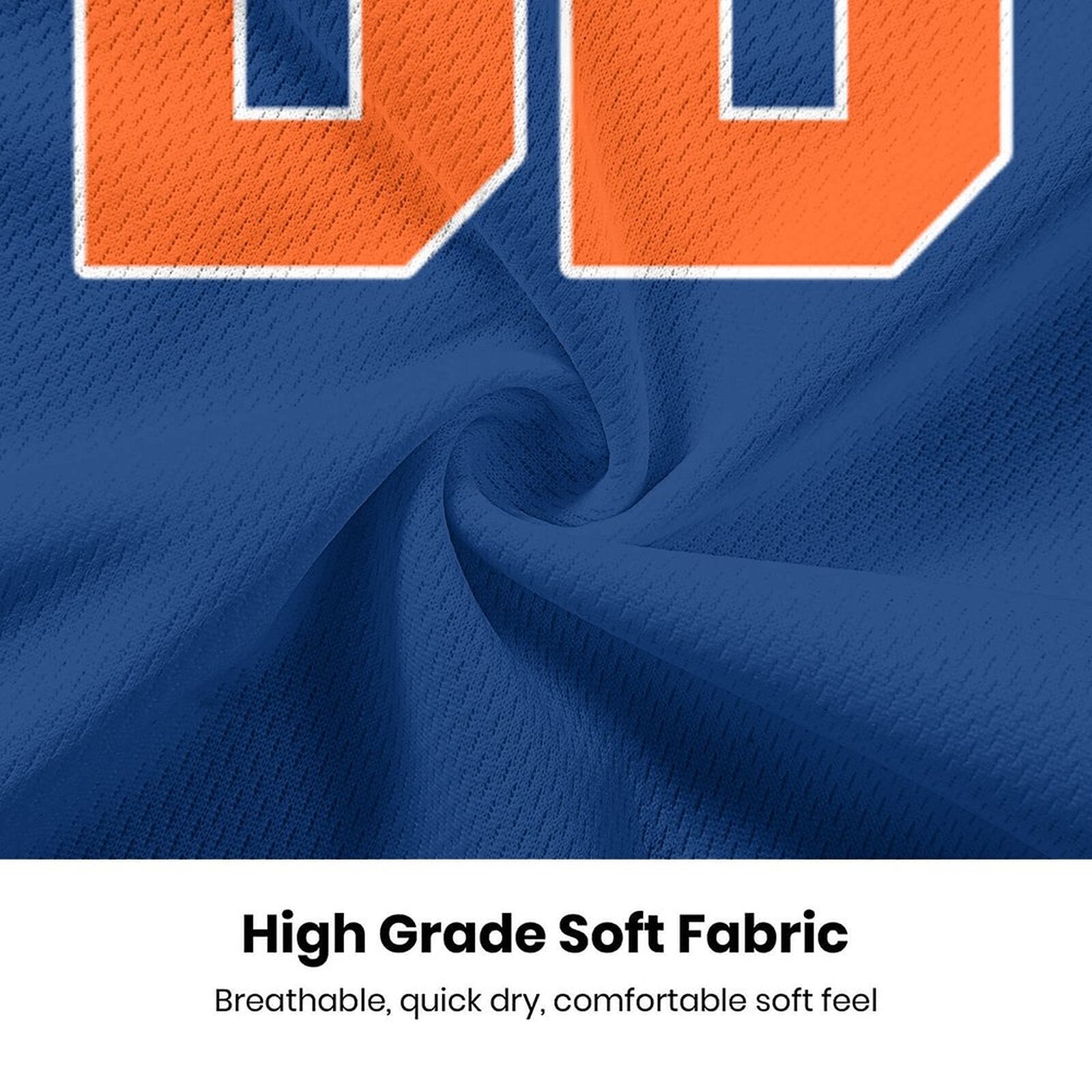 Custom Baseball Jersey with Name & Number | Pure Dark Blue Royal Orange-White Breathable Team Shirt