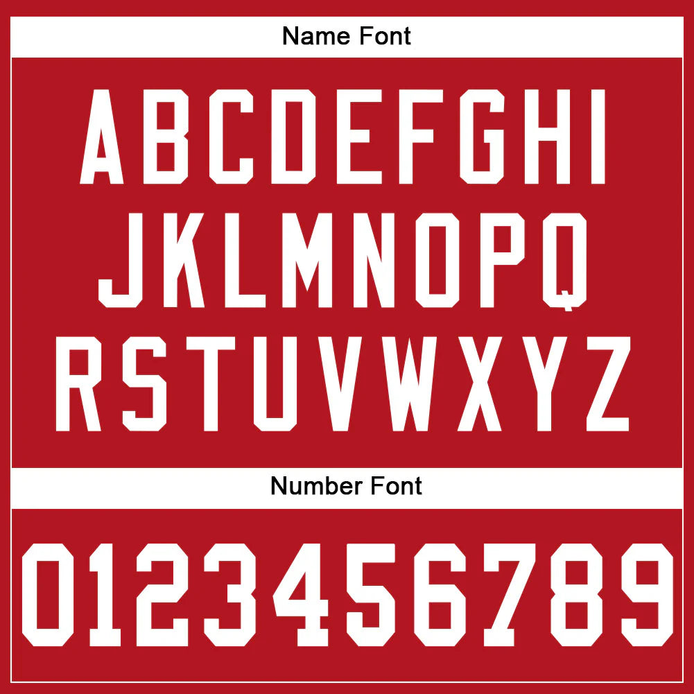 Custom Red White Mesh Football Jersey | Personalized Authentic Team Style Shirt