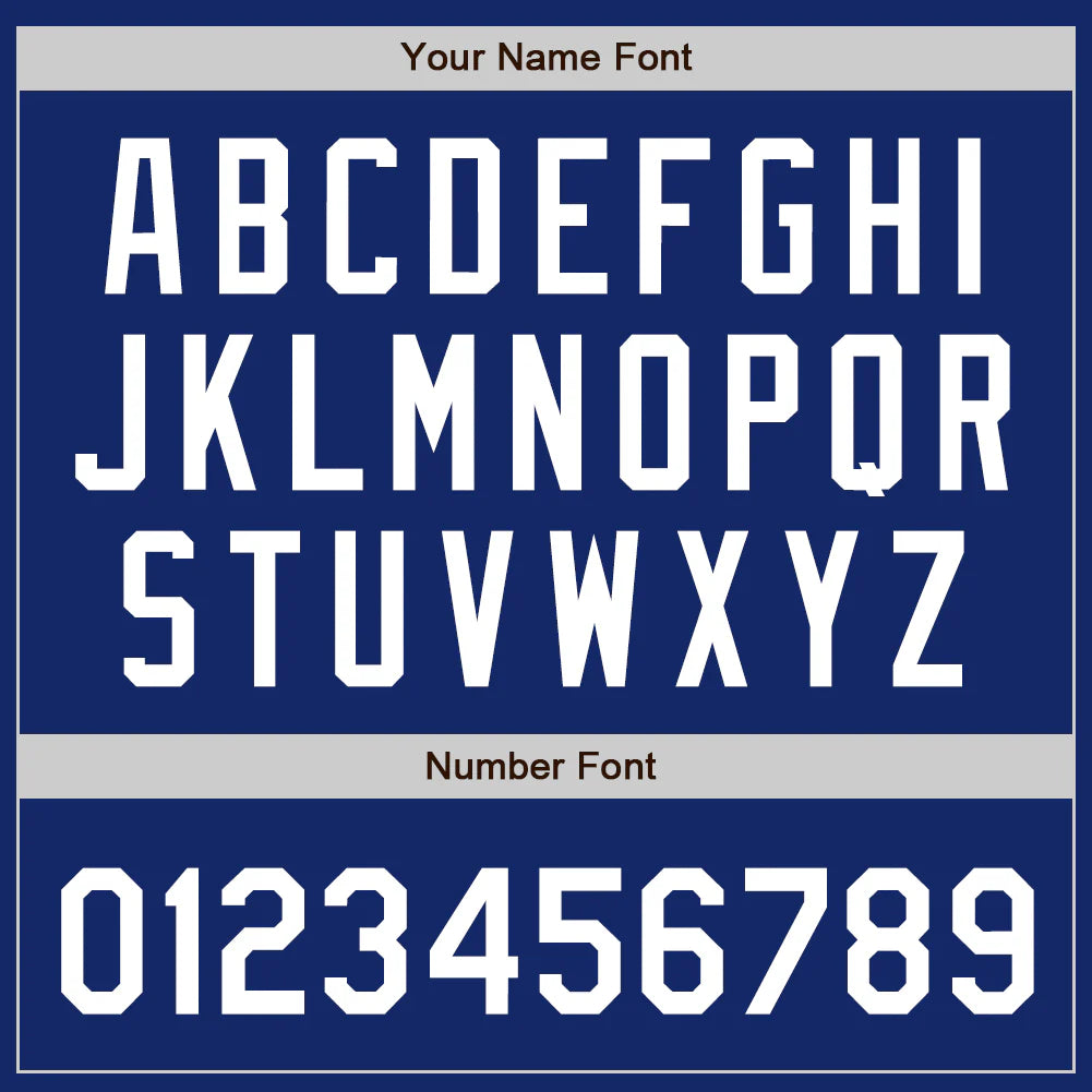 Custom Baseball Jersey with Name & Number | Royal White Breathable Team Shirt