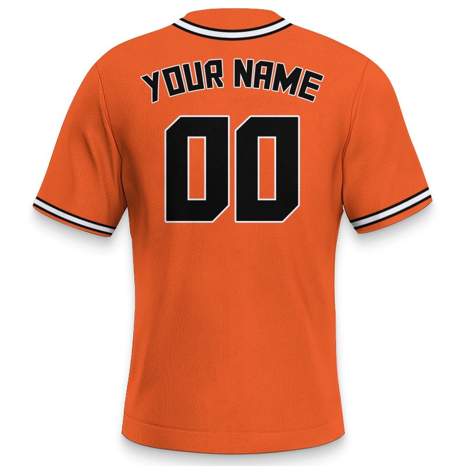 Custom Baseball Team Jersey | Orange Black-White Personalized Shirt for Practice and Play