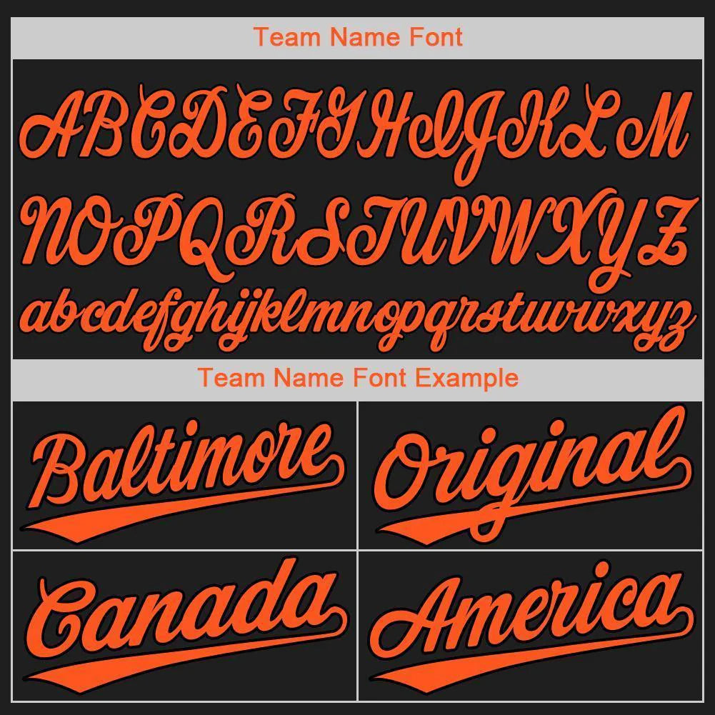 Custom Black Orange-White Baseball Jersey | Personalized Name & Number Shirt